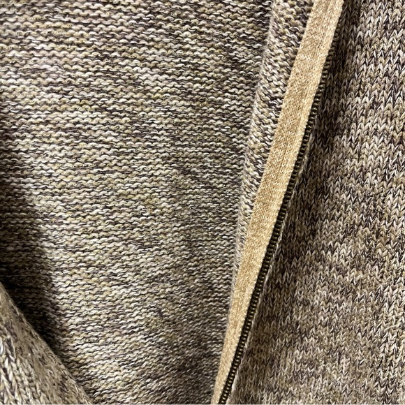 David Brooks Zip-Up Sweater in Beige Size Medium - Picture 6 of 10